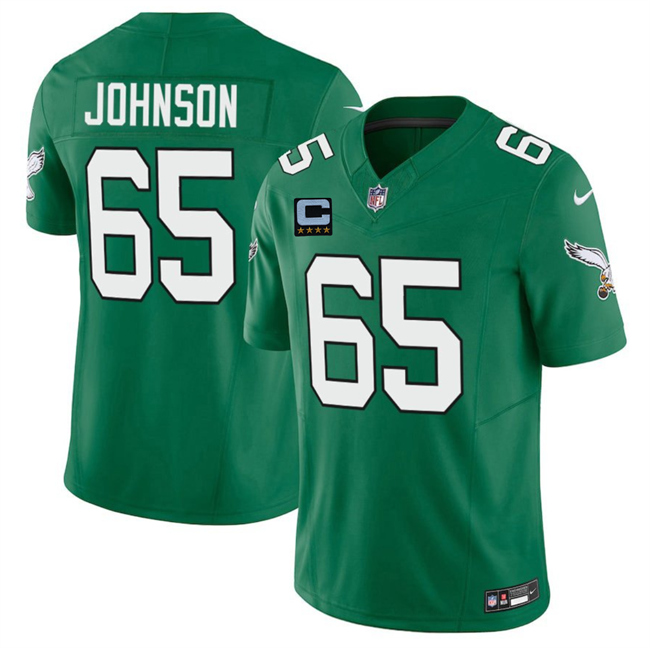Men's Philadelphia Eagles #65 Lane Johnson Kelly Green 2025 F.U.S.E. With 4-Star C Patch Vapor Untouchable Limited Throwback Stitched Football Jersey Men's Philadelphia Eagles #65 Lane Johnson Kelly Green 2025 F.U.S.E. With 4-Star C Patch Vapor Untouchable Limited Throwback Stitched Football Jersey
