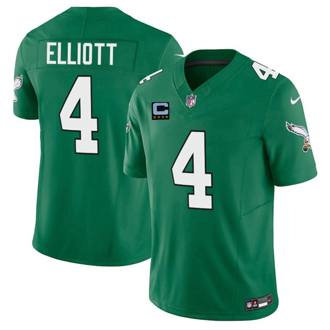 Men's Philadelphia Eagles #4 Jake Elliott Kelly Green 2025 F.U.S.E. With 4-Star C Patch Vapor Untouchable Limited Throwback Stitched Football Jersey Men's Philadelphia Eagles #4 Jake Elliott Kelly Green 2025 F.U.S.E. With 4-Star C Patch Vapor Untouchable Limited Throwback Stitched Football Jersey