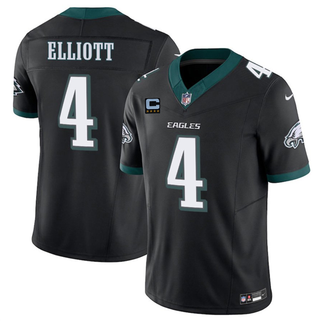 Men's Philadelphia Eagles #4 Jake Elliott Black 2025 F.U.S.E. With 4-Star C Patch Vapor Untouchable Limited Throwback Stitched Football Jersey Men's Philadelphia Eagles #4 Jake Elliott Black 2025 F.U.S.E. With 4-Star C Patch Vapor Untouchable Limited Throwback Stitched Football Jersey