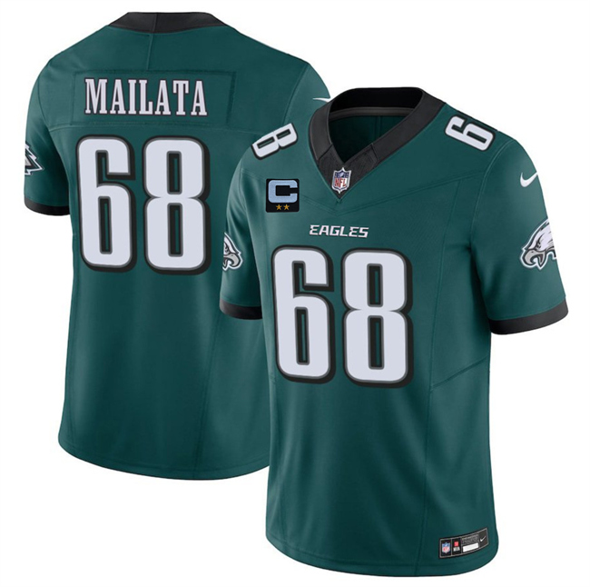 Men's Philadelphia Eagles #68 Jordan Mailata Green 2025 F.U.S.E. With 2-Star C Patch Vapor Untouchable Limited Stitched Football Jersey Men's Philadelphia Eagles #68 Jordan Mailata Green 2025 F.U.S.E. With 2-Star C Patch Vapor Untouchable Limited Stitched Football Jersey