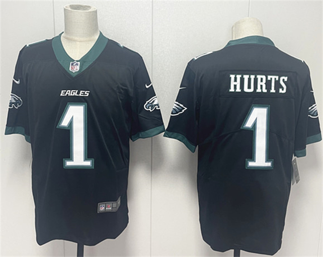 Men's Philadelphia Eagles #1 Jalen Hurts Black 2024 New Vapor Untouchable Limited Stitched Football Jersey Men's Philadelphia Eagles #1 Jalen Hurts Black 2024 New Vapor Untouchable Limited Stitched Football Jersey
