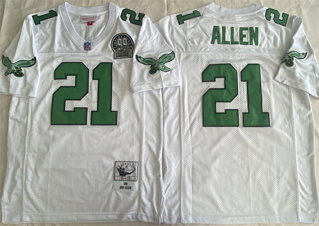Men's Philadelphia Eagles #21 Eric Allen White Throwback Stitched Football Jersey Men's Philadelphia Eagles #21 Eric Allen White Throwback Stitched Football Jersey