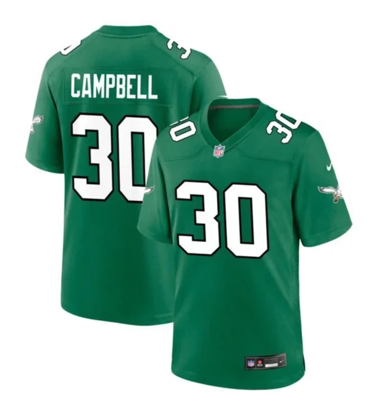 Men's Philadelphia Eagles #30 Jihaad CAMPBELL Green Vapor Untouchable Limited Stitched Football Jersey Men's Philadelphia Eagles #30 Jihaad CAMPBELL Green Vapor Untouchable Limited Stitched Football Jersey