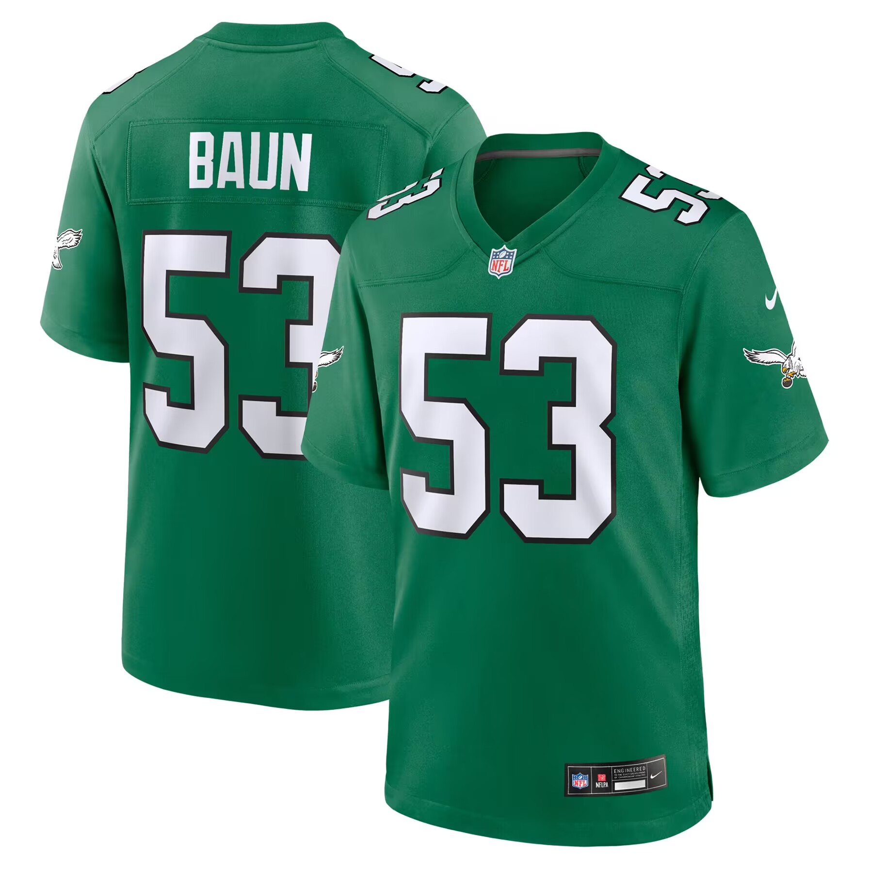 Men's Philadelphia Eagles #53 Zack Baun Kelly Green Vapor Limited Jersey Men's Philadelphia Eagles #53 Zack Baun Kelly Green Vapor Limited Jersey