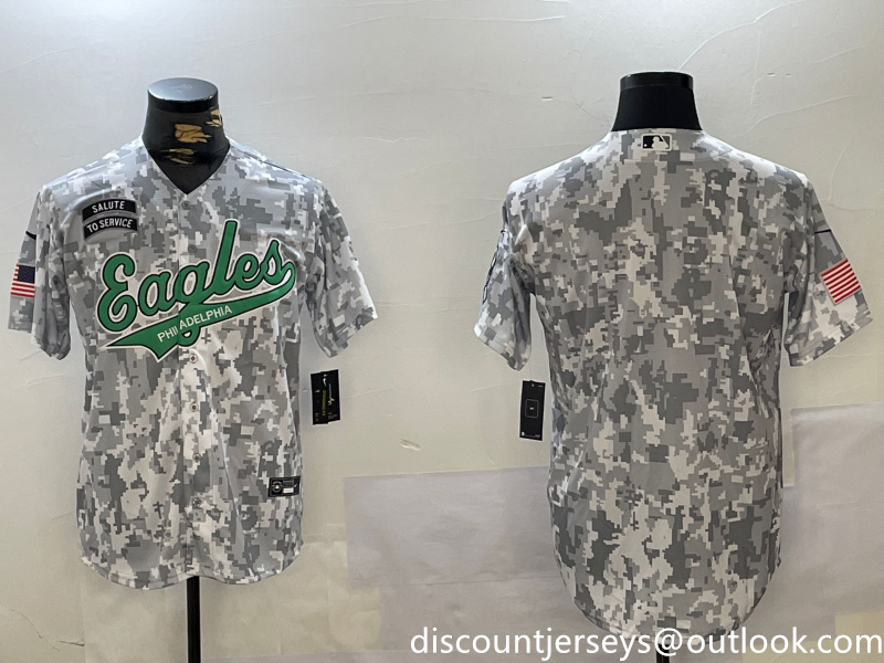 Men's Philadelphia Eagles big logo 2024 F.U.S.E Arctic Camo Salute To Service Limited Stitched Jersey 18 Men's Philadelphia Eagles big logo 2024 F.U.S.E Arctic Camo Salute To Service Limited Stitched Jersey 18