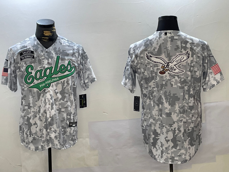 Men's Philadelphia Eagles big logo 2024 F.U.S.E Arctic Camo Salute To Service Limited Stitched Jersey 10 Men's Philadelphia Eagles big logo 2024 F.U.S.E Arctic Camo Salute To Service Limited Stitched Jersey 10