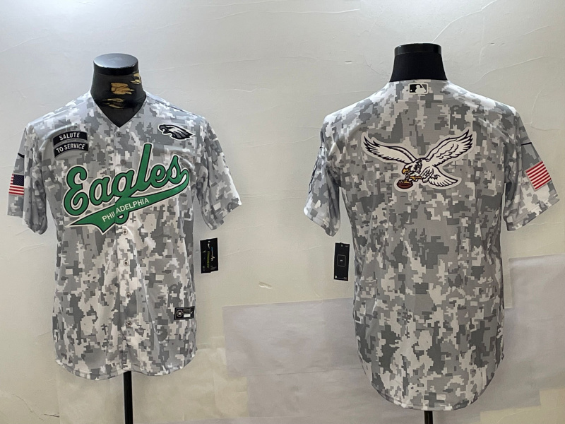 Men's Philadelphia Eagles big logo 2024 F.U.S.E Arctic Camo Salute To Service Limited Stitched Jersey 9 Men's Philadelphia Eagles big logo 2024 F.U.S.E Arctic Camo Salute To Service Limited Stitched Jersey 9