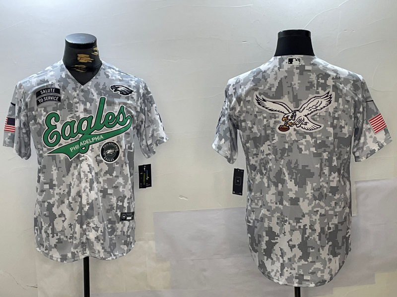 Men's Philadelphia Eagles big logo 2024 F.U.S.E Arctic Camo Salute To Service Limited Stitched Jersey 6 Men's Philadelphia Eagles big logo 2024 F.U.S.E Arctic Camo Salute To Service Limited Stitched Jersey 6