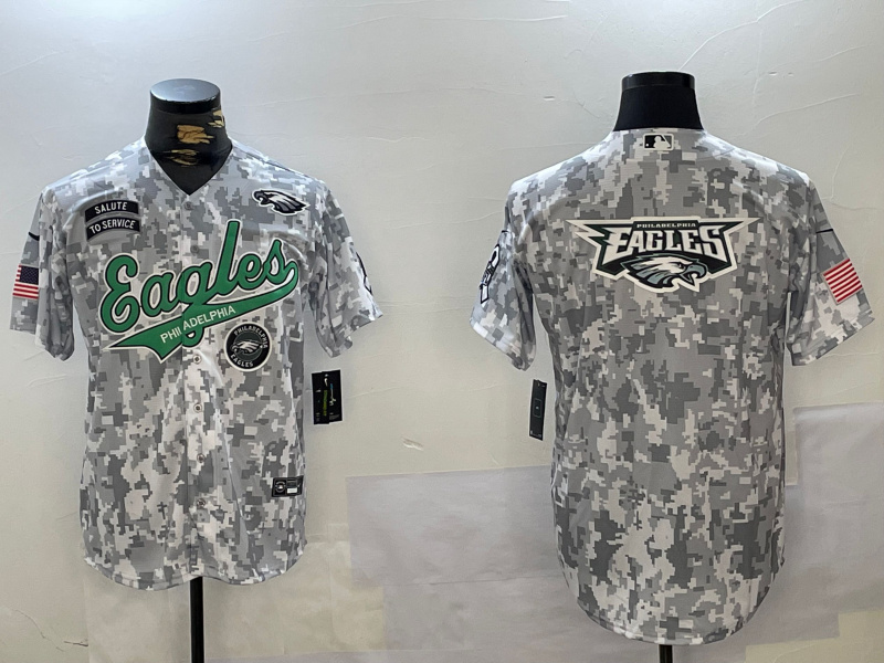 Men's Philadelphia Eagles big logo 2024 F.U.S.E Arctic Camo Salute To Service Limited Stitched Jersey Men's Philadelphia Eagles big logo 2024 F.U.S.E Arctic Camo Salute To Service Limited Stitched Jersey
