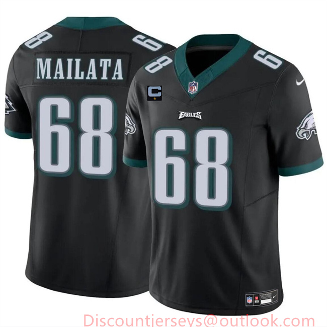 Men's Philadelphia Eagles #68 Jordan Mailata Black F.U.S.E With 1-Star C Patch Vapor Untouchable Limited Stitched Football Jersey Men's Philadelphia Eagles #68 Jordan Mailata Black F.U.S.E With 1-Star C Patch Vapor Untouchable Limited Stitched Football Jersey