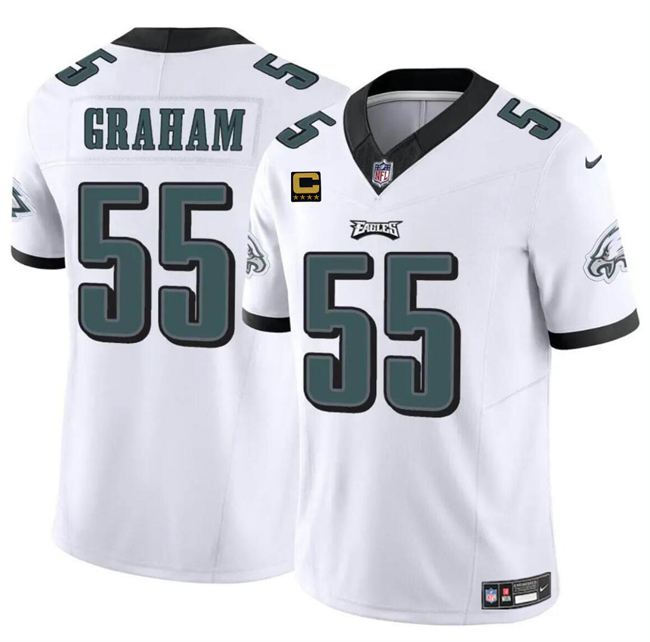 Men's Philadelphia Eagles #55 Brandon Graham White F.U.S.E With 4-Star C Patch Vapor Untouchable Limited Stitched Football Jersey Men's Philadelphia Eagles #55 Brandon Graham White F.U.S.E With 4-Star C Patch Vapor Untouchable Limited Stitched Football Jersey