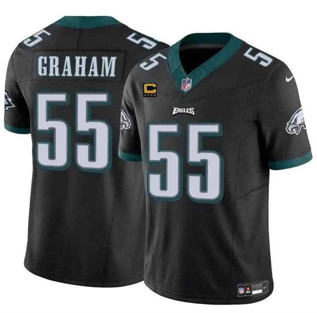 Men's Philadelphia Eagles #55 Brandon Graham Black F.U.S.E With 4-Star C Patch Vapor Untouchable Limited Stitched Football Jersey Men's Philadelphia Eagles #55 Brandon Graham Black F.U.S.E With 4-Star C Patch Vapor Untouchable Limited Stitched Football Jersey