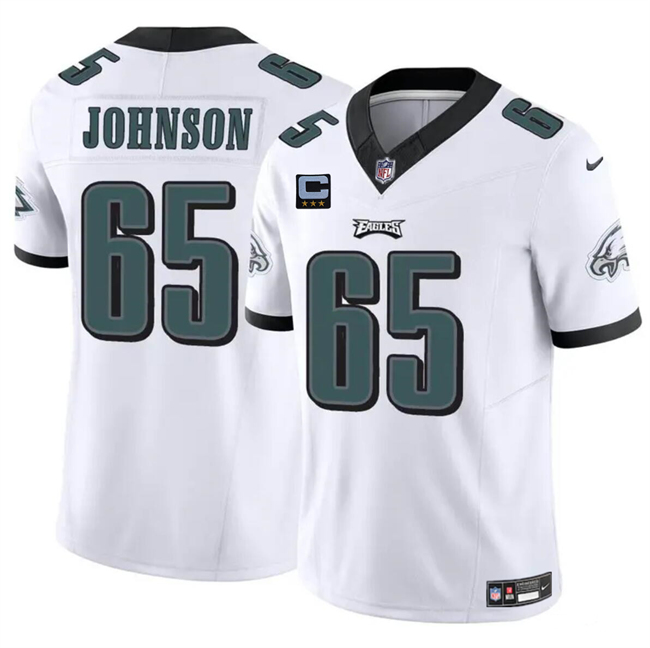 Men's Philadelphia Eagles #65 Lane Johnson White F.U.S.E With 3-Star C Patch Vapor Untouchable Limited Stitched Football Jersey Men's Philadelphia Eagles #65 Lane Johnson White F.U.S.E With 3-Star C Patch Vapor Untouchable Limited Stitched Football Jersey