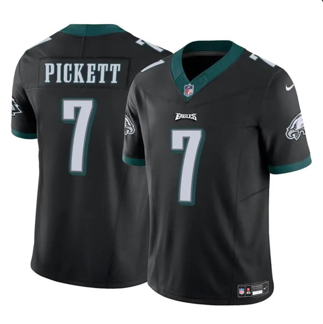 Men's Philadelphia Eagles #7 Kenny Pickett Black 2023 F.U.S.E Vapor Untouchable Limited Stitched Football Jersey Men's Philadelphia Eagles #7 Kenny Pickett Black 2023 F.U.S.E Vapor Untouchable Limited Stitched Football Jersey