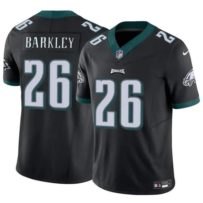 Men's Philadelphia Eagles #26 Saquon Barkley Black 2023 F.U.S.E. Vapor Untouchable Limited Football Stitched Jersey Men's Philadelphia Eagles #26 Saquon Barkley Black 2023 F.U.S.E. Vapor Untouchable Limited Football Stitched Jersey