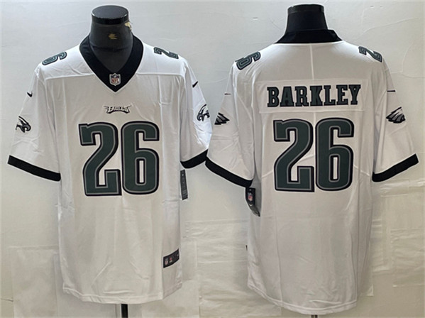 Men's Philadelphia Eagles #26 Saquon Barkley White Vapor Untouchable Limited Football Stitched Jersey Men's Philadelphia Eagles #26 Saquon Barkley White Vapor Untouchable Limited Football Stitched Jersey