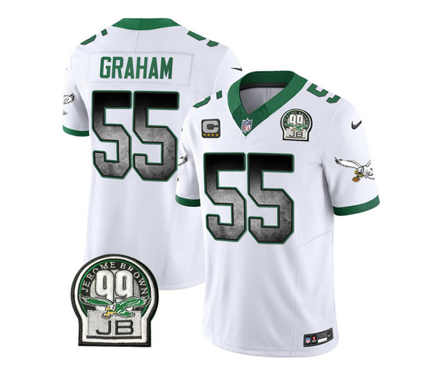 Men's Philadelphia Eagles #55 Brandon Graham White 2023 F.U.S.E. With 4-Star C Patch Throwback Vapor Untouchable Limited Stitched Football Jersey Men's Philadelphia Eagles #55 Brandon Graham White 2023 F.U.S.E. With 4-Star C Patch Throwback Vapor Untouchable Limited Stitched Football Jersey