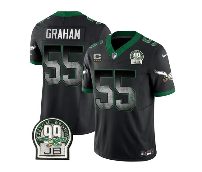 Men's Philadelphia Eagles #55 Brandon Graham Black 2023 F.U.S.E. With 4-Star C Patch Throwback Vapor Untouchable Limited Stitched Football Jersey Men's Philadelphia Eagles #55 Brandon Graham Black 2023 F.U.S.E. With 4-Star C Patch Throwback Vapor Untouchable Limited Stitched Football Jersey