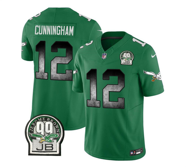 Men's Philadelphia Eagles #12 Randall Cunningham Green 2023 F.U.S.E. Throwback Vapor Untouchable Limited Stitched Football Jersey Men's Philadelphia Eagles #12 Randall Cunningham Green 2023 F.U.S.E. Throwback Vapor Untouchable Limited Stitched Football Jersey