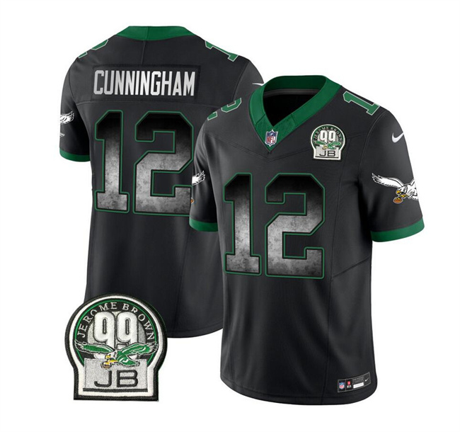 Men's Philadelphia Eagles #12 Randall Cunningham Black 2023 F.U.S.E. Throwback Vapor Untouchable Limited Stitched Football Jersey Men's Philadelphia Eagles #12 Randall Cunningham Black 2023 F.U.S.E. Throwback Vapor Untouchable Limited Stitched Football Jersey