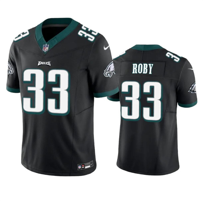 Men's Philadelphia Eagles #33 Bradley Roby Black 2023 F.U.S.E. Vapor Untouchable Limited Stitched Football Jersey Men's Philadelphia Eagles #33 Bradley Roby Black 2023 F.U.S.E. Vapor Untouchable Limited Stitched Football Jersey