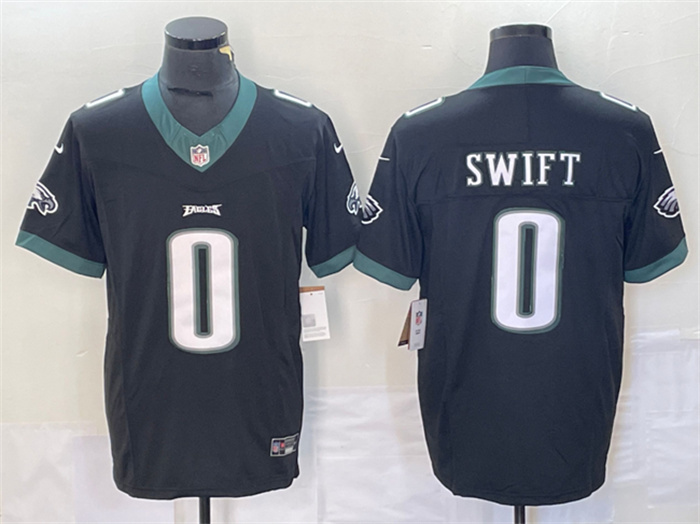Men's Philadelphia Eagles #0 D'Andre Swift Black 2023 F.U.S.E. Vapor Untouchable Limited Stitched Football Jersey Men's Philadelphia Eagles #0 D'Andre Swift Black 2023 F.U.S.E. Vapor Untouchable Limited Stitched Football Jersey