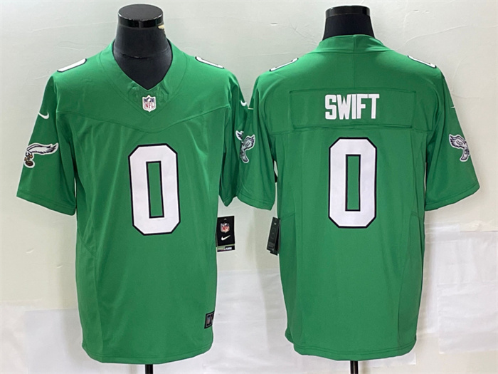 Men's Philadelphia Eagles #0 D’andre Swift Green 2023 F.U.S.E. Vapor Untouchable Stitched Football Jersey Men's Philadelphia Eagles #0 D’andre Swift Green 2023 F.U.S.E. Vapor Untouchable Stitched Football Jersey