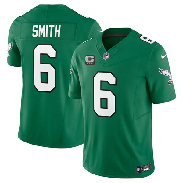 Men's Philadelphia Eagles #6 DeVonta Smith Green 2023 F.U.S.E. With C Patch Vapor Untouchable Stitched Football Jersey Men's Philadelphia Eagles #6 DeVonta Smith Green 2023 F.U.S.E. With C Patch Vapor Untouchable Stitched Football Jersey