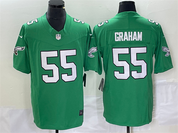 Men's Philadelphia Eagles #55 Brandon Graham Green 2023 F.U.S.E. Vapor Untouchable Stitched Football Jersey Men's Philadelphia Eagles #55 Brandon Graham Green 2023 F.U.S.E. Vapor Untouchable Stitched Football Jersey