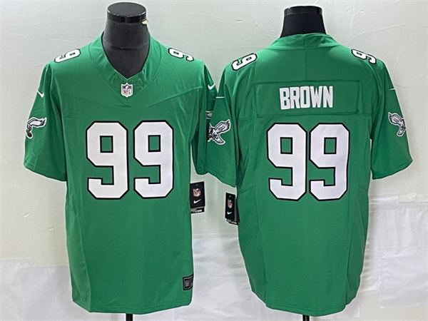 Men's Philadelphia Eagles #99 Jerome Brown Green 2023 F.U.S.E. Vapor Untouchable Stitched Football Jersey Men's Philadelphia Eagles #99 Jerome Brown Green 2023 F.U.S.E. Vapor Untouchable Stitched Football Jersey