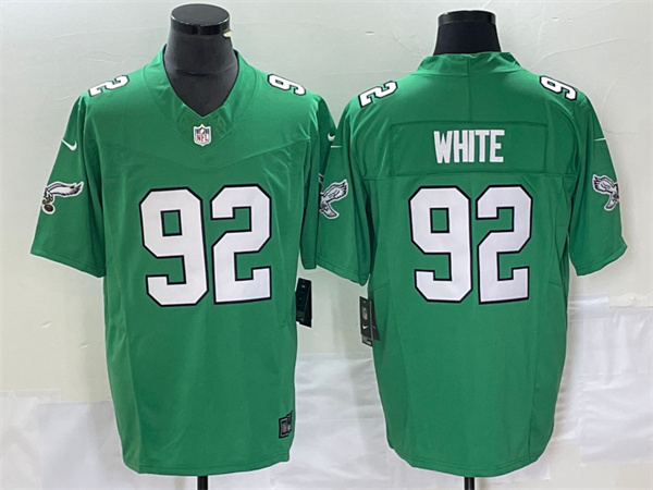 Men's Philadelphia Eagles #92 Reggie White Green 2023 F.U.S.E. Vapor Untouchable Stitched Football Jersey Men's Philadelphia Eagles #92 Reggie White Green 2023 F.U.S.E. Vapor Untouchable Stitched Football Jersey