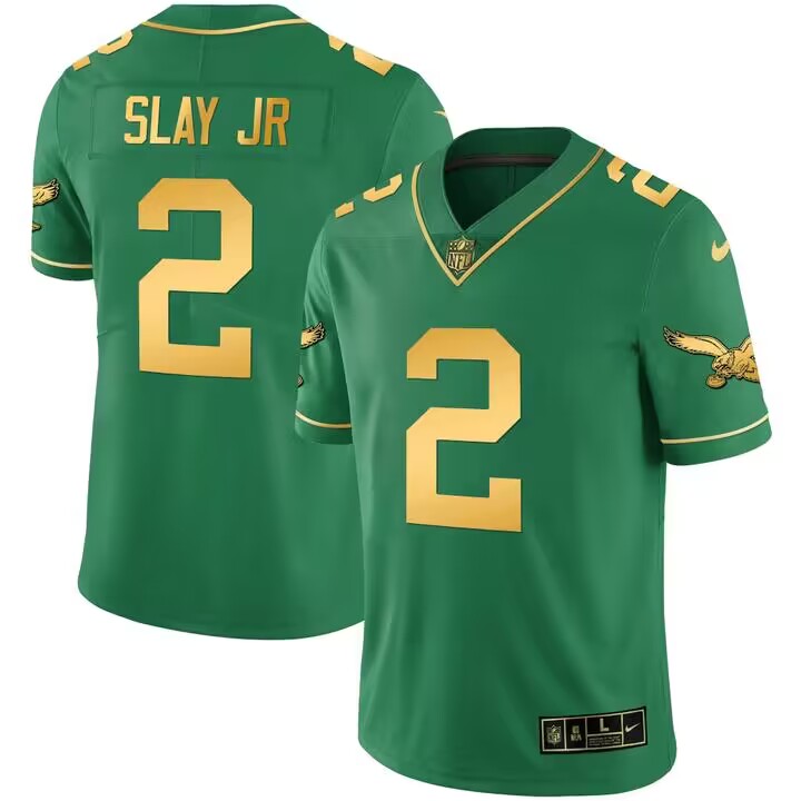Men's Philadelphia Eagles #2 Darius Slay JR Green gold black Vapor Untouchable Limited Stitched Jersey Men's Philadelphia Eagles #2 Darius Slay JR Green gold black Vapor Untouchable Limited Stitched Jersey