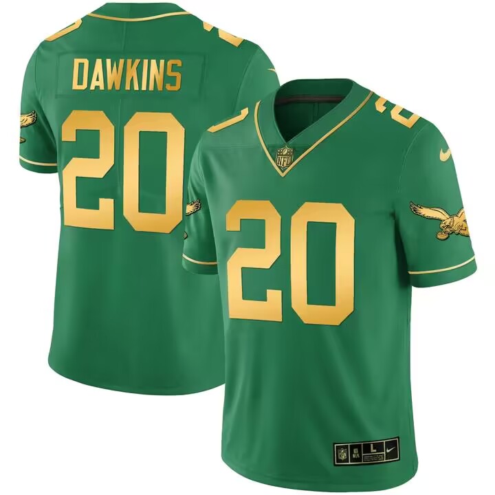 Men's Philadelphia Eagles #20 Brian Dawkins Green Gold Vapor Untouchable Limited Stitched Jersey Men's Philadelphia Eagles #20 Brian Dawkins Green Gold Vapor Untouchable Limited Stitched Jersey