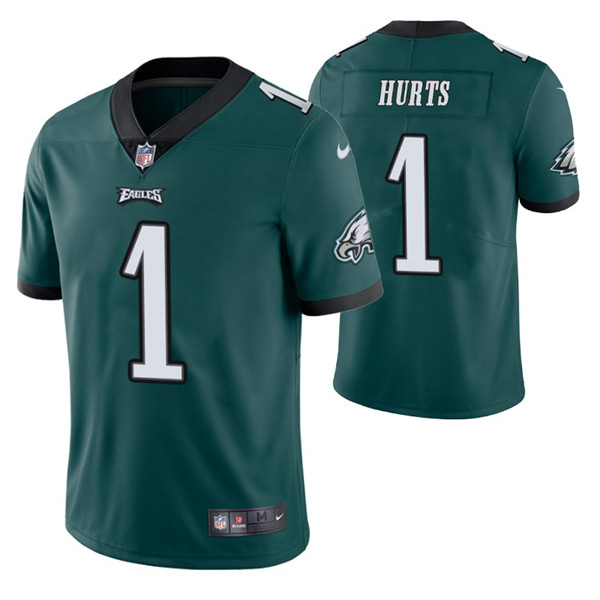 Nike Eagles #1 Jalen Hurts Green Men's Stitched NFL Vapor Untouchable Limited Jersey Nike Eagles #1 Jalen Hurts Green Men's Stitched NFL Vapor Untouchable Limited Jersey
