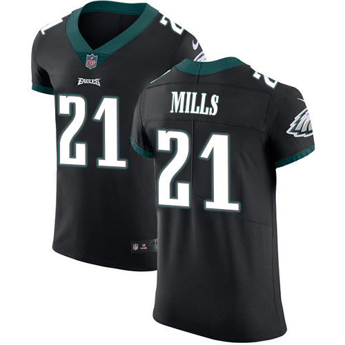 Nike Eagles #21 Jalen Mills Black Alternate Men's Stitched NFL New Elite Jersey Nike Eagles #21 Jalen Mills Black Alternate Men's Stitched NFL New Elite Jersey