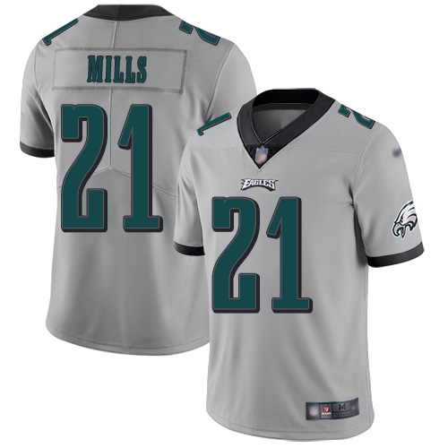 Nike Eagles #21 Jalen Mills Silver Men's Stitched NFL Limited Inverted Legend Jersey Nike Eagles #21 Jalen Mills Silver Men's Stitched NFL Limited Inverted Legend Jersey