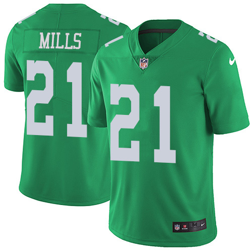 Nike Eagles #21 Jalen Mills Green Men's Stitched NFL Limited Rush Jersey Nike Eagles #21 Jalen Mills Green Men's Stitched NFL Limited Rush Jersey