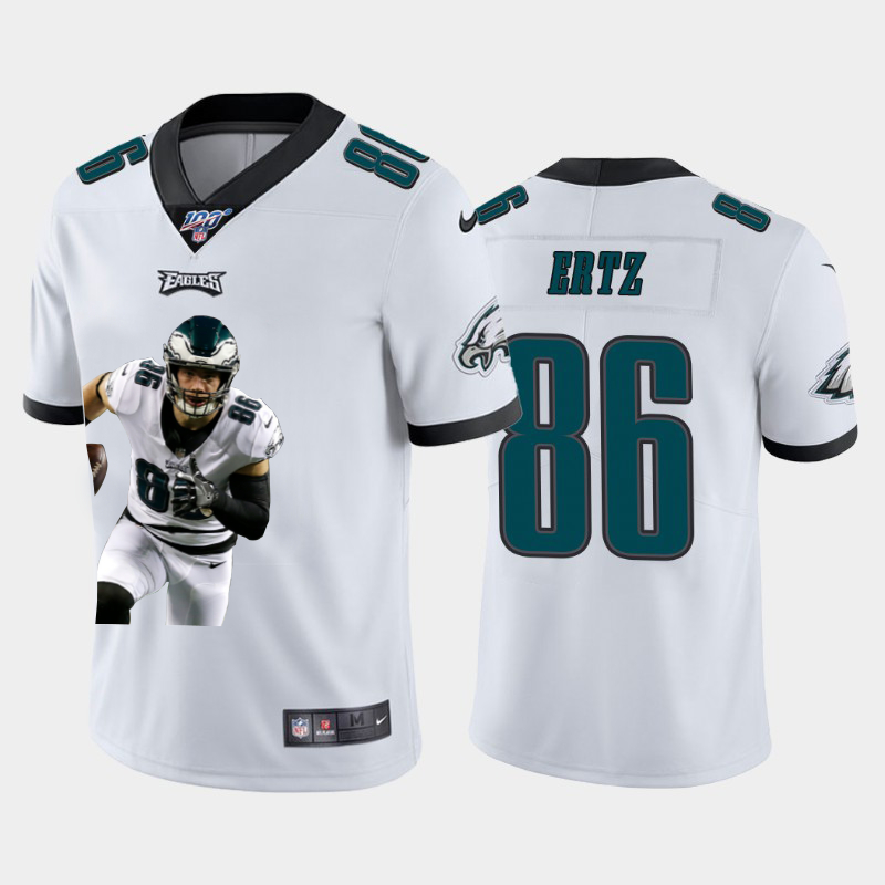 Nike Eagles 86 Zach Ertz White Player Name Logo 100th Season Vapor Untouchable Limited Jersey Nike Eagles 86 Zach Ertz White Player Name Logo 100th Season Vapor Untouchable Limited Jersey