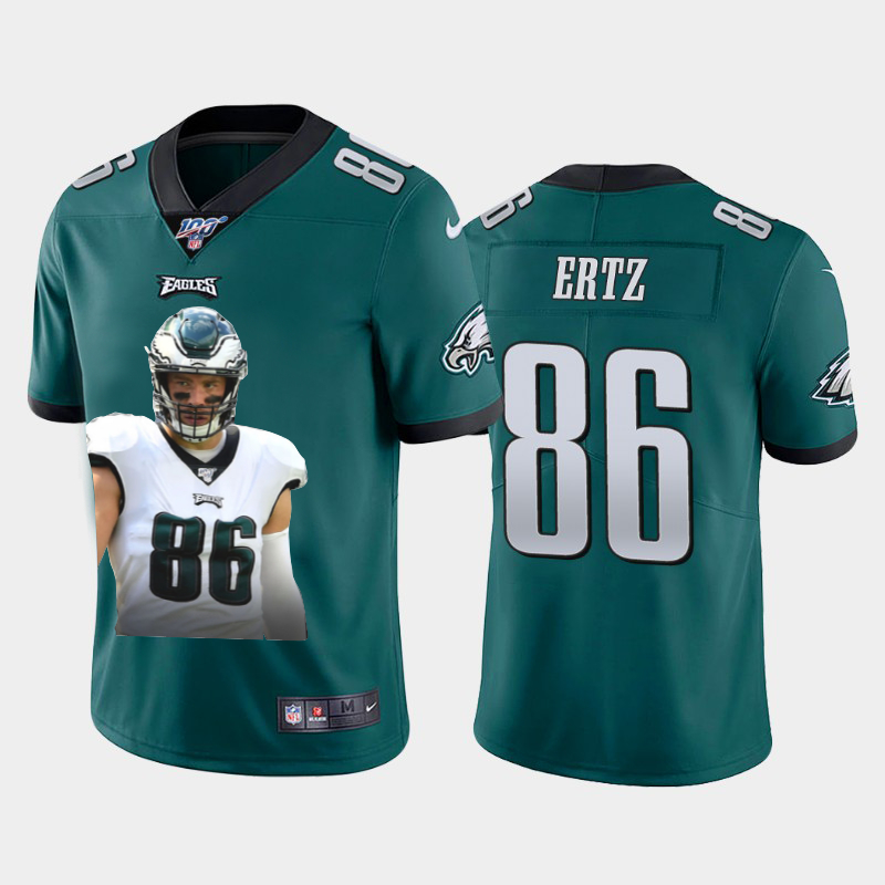 Nike Eagles 86 Zach Ertz Green Player Name Logo 100th Season Vapor Untouchable Limited Jersey Nike Eagles 86 Zach Ertz Green Player Name Logo 100th Season Vapor Untouchable Limited Jersey