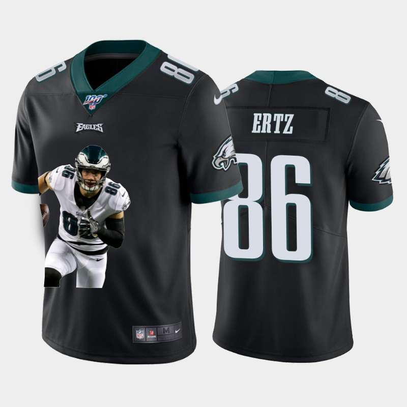 Nike Eagles 86 Zach Ertz Black Player Name Logo 100th Season Vapor Untouchable Limited Jersey Nike Eagles 86 Zach Ertz Black Player Name Logo 100th Season Vapor Untouchable Limited Jersey