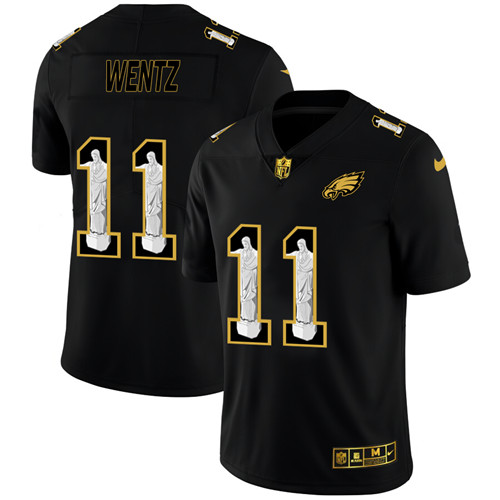 Philadelphia Eagles #11 Carson Wentz Men's Nike Carbon Black Vapor Cristo Redentor Limited NFL Jersey Philadelphia Eagles #11 Carson Wentz Men's Nike Carbon Black Vapor Cristo Redentor Limited NFL Jersey