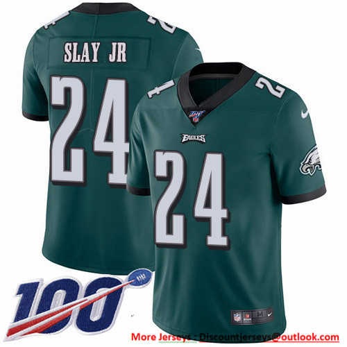 Nike Eagles #24 Darius Slay Jr Green Team Color Men's Stitched NFL 100th Season Vapor Untouchable Limited Jersey Nike Eagles #24 Darius Slay Jr Green Team Color Men's Stitched NFL 100th Season Vapor Untouchable Limited Jersey