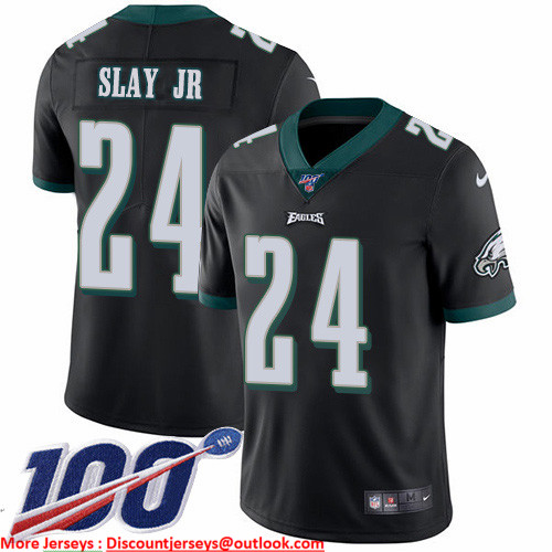 Nike Eagles #24 Darius Slay Jr Black Alternate Men's Stitched NFL 100th Season Vapor Untouchable Limited Jersey Nike Eagles #24 Darius Slay Jr Black Alternate Men's Stitched NFL 100th Season Vapor Untouchable Limited Jersey