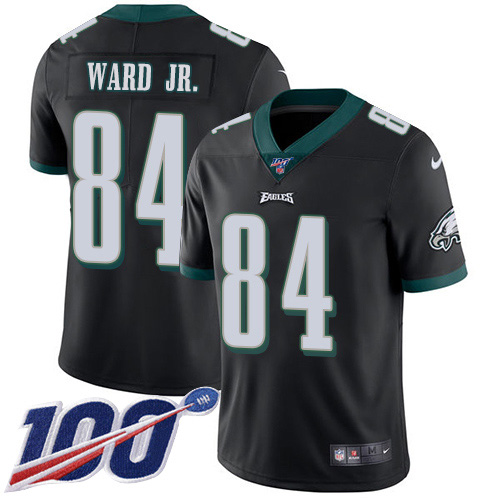 Nike Eagles #84 Greg Ward Jr. Black Alternate Men's Stitched NFL 100th Season Vapor Untouchable Limited Jersey Nike Eagles #84 Greg Ward Jr. Black Alternate Men's Stitched NFL 100th Season Vapor Untouchable Limited Jersey