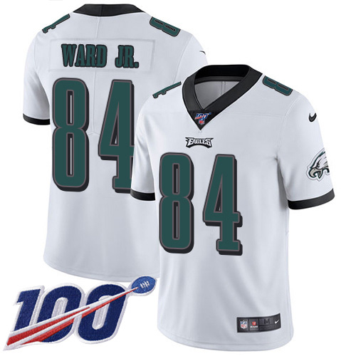 Nike Eagles #84 Greg Ward Jr. White Men's Stitched NFL 100th Season Vapor Untouchable Limited Jersey Nike Eagles #84 Greg Ward Jr. White Men's Stitched NFL 100th Season Vapor Untouchable Limited Jersey