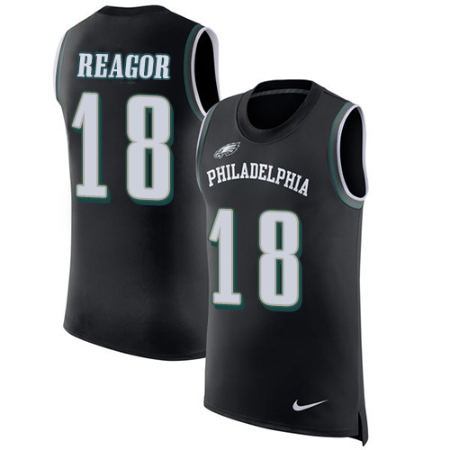 Nike Eagles #18 Jalen Reagor Black Alternate Men's Stitched NFL Limited Rush Tank Top Jersey Nike Eagles #18 Jalen Reagor Black Alternate Men's Stitched NFL Limited Rush Tank Top Jersey