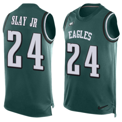 Nike Eagles #24 Darius Slay Jr Green Team Color Men's Stitched NFL Limited Tank Top Jersey Nike Eagles #24 Darius Slay Jr Green Team Color Men's Stitched NFL Limited Tank Top Jersey