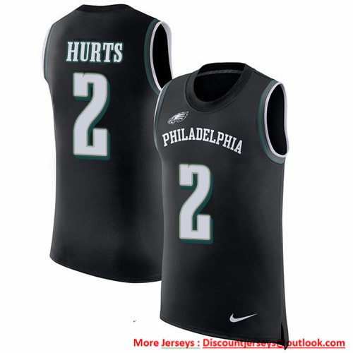 Nike Eagles #2 Jalen Hurts Black Alternate Men's Stitched NFL Limited Rush Tank Top Jersey Nike Eagles #2 Jalen Hurts Black Alternate Men's Stitched NFL Limited Rush Tank Top Jersey