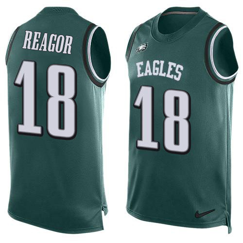Nike Eagles #18 Jalen Reagor Green Team Color Men's Stitched NFL Limited Tank Top Jersey Nike Eagles #18 Jalen Reagor Green Team Color Men's Stitched NFL Limited Tank Top Jersey