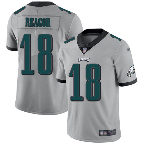 Nike Eagles #18 Jalen Reagor Silver Men's Stitched NFL Limited Inverted Legend Jersey Nike Eagles #18 Jalen Reagor Silver Men's Stitched NFL Limited Inverted Legend Jersey